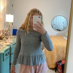 JCREW ruffle tee